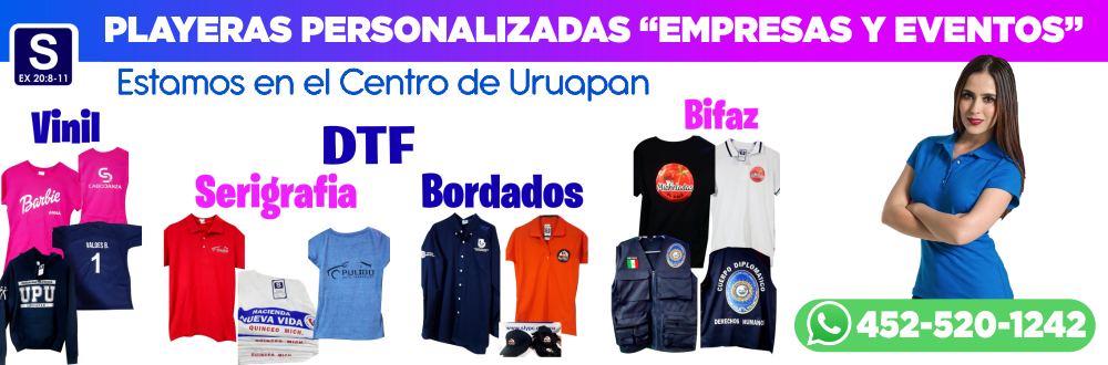 Playeras Personalizadas para empresas y eventos